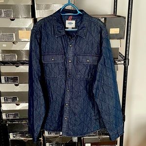 Old Navy Workmen’s Denim Quilted Button Jacket XXL